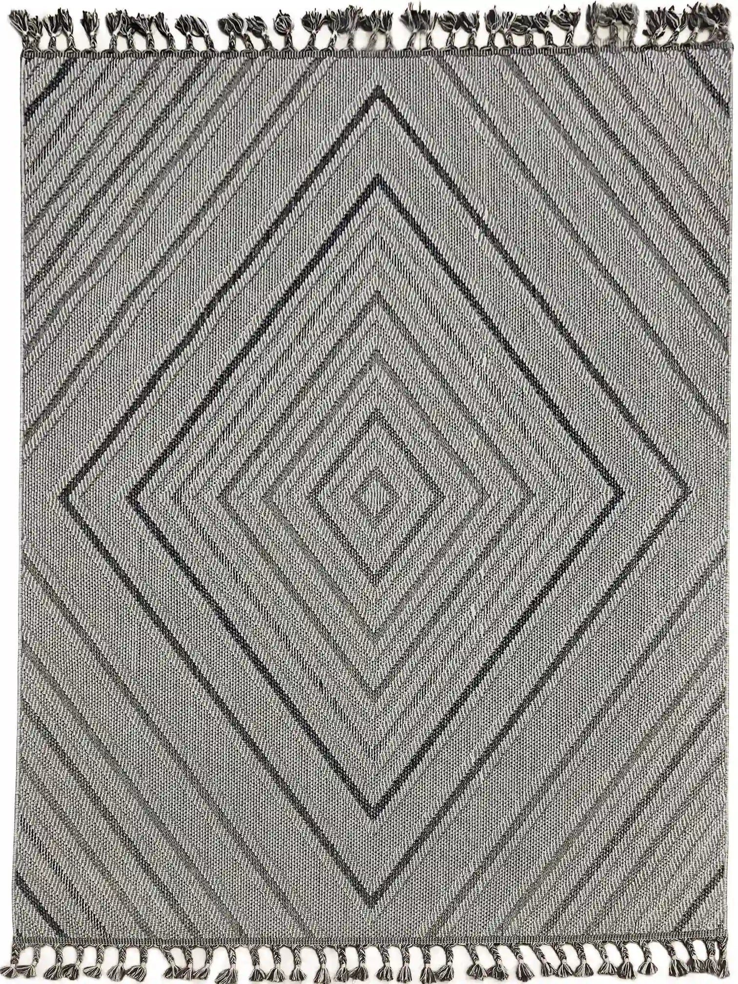 שטיח לוטוס לולאות 01 אפור/לבן | LOTUS