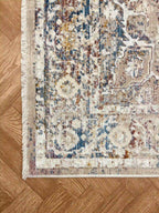 שטיח קנבס וינטג׳ מדליון 127 04 בז׳/צבעוני | CANVAS