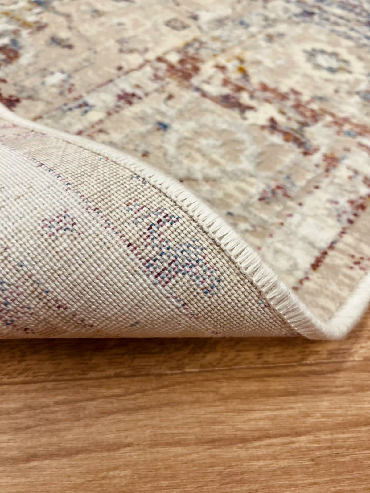 שטיח קנבס וינטג׳ מדליון 127 04 בז׳/צבעוני | CANVAS