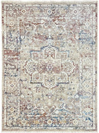 שטיח קנבס וינטג׳ מדליון 127 04 בז׳/צבעוני | CANVAS