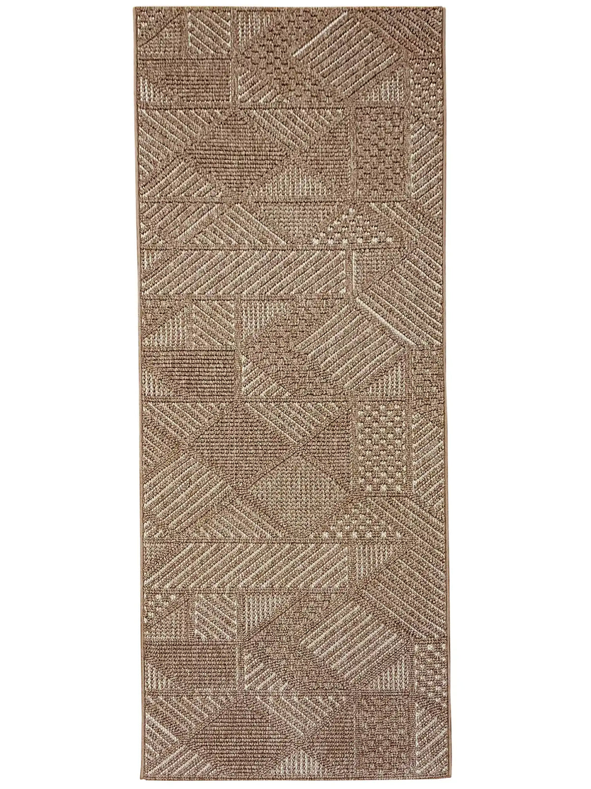 שטיח ראנר וויב לולאות 268 01 בז'/חום | WEAVE