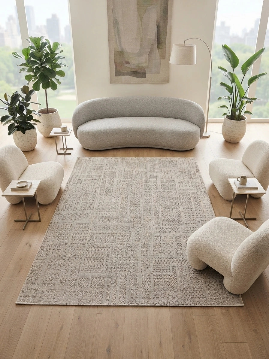 שטיח וויב לולאות 268 02 קרם | WEAVE
