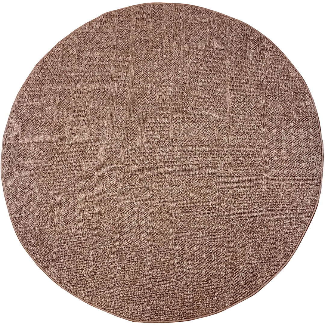 שטיח וויב עגול לולאות 268 02 חום | WEAVE