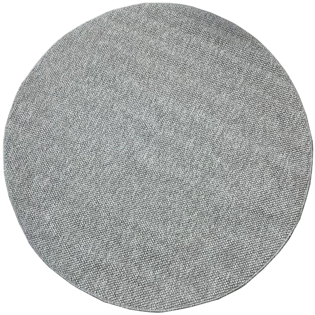 Round gray carpet 218