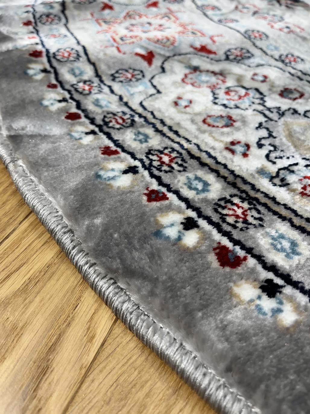 שטיח פלורה עגול 236 אפור | FLORA