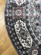 שטיח פלורה עגול 236 אפור | FLORA