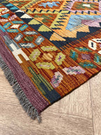 שטיח קילים 663 כתום/צבעוני 177*102 | KILIM