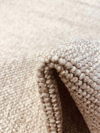 Natural light beige loop pile carpet 315 CREATION