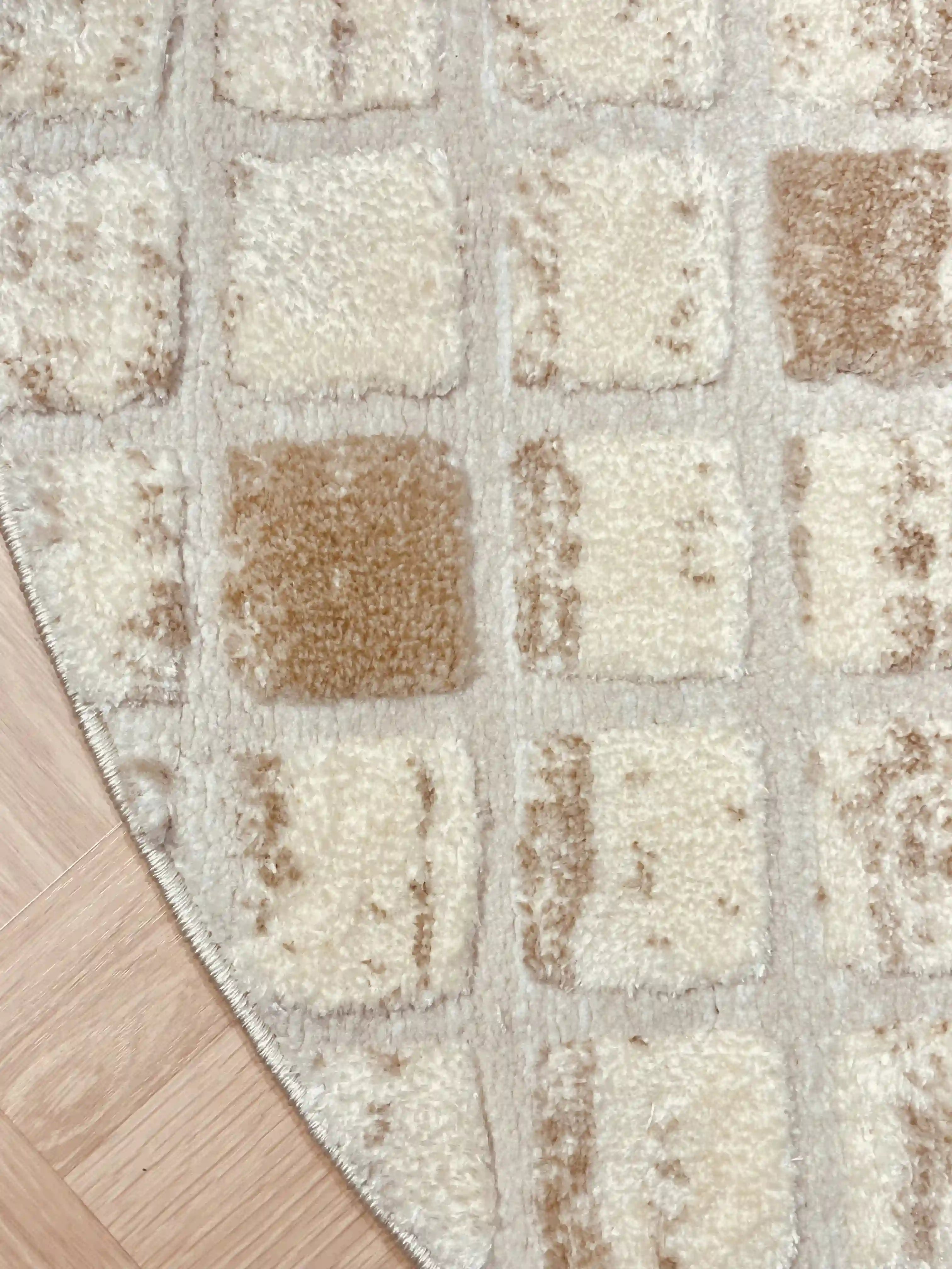 Nordic round rug Serena 317 02 beige | SERENA