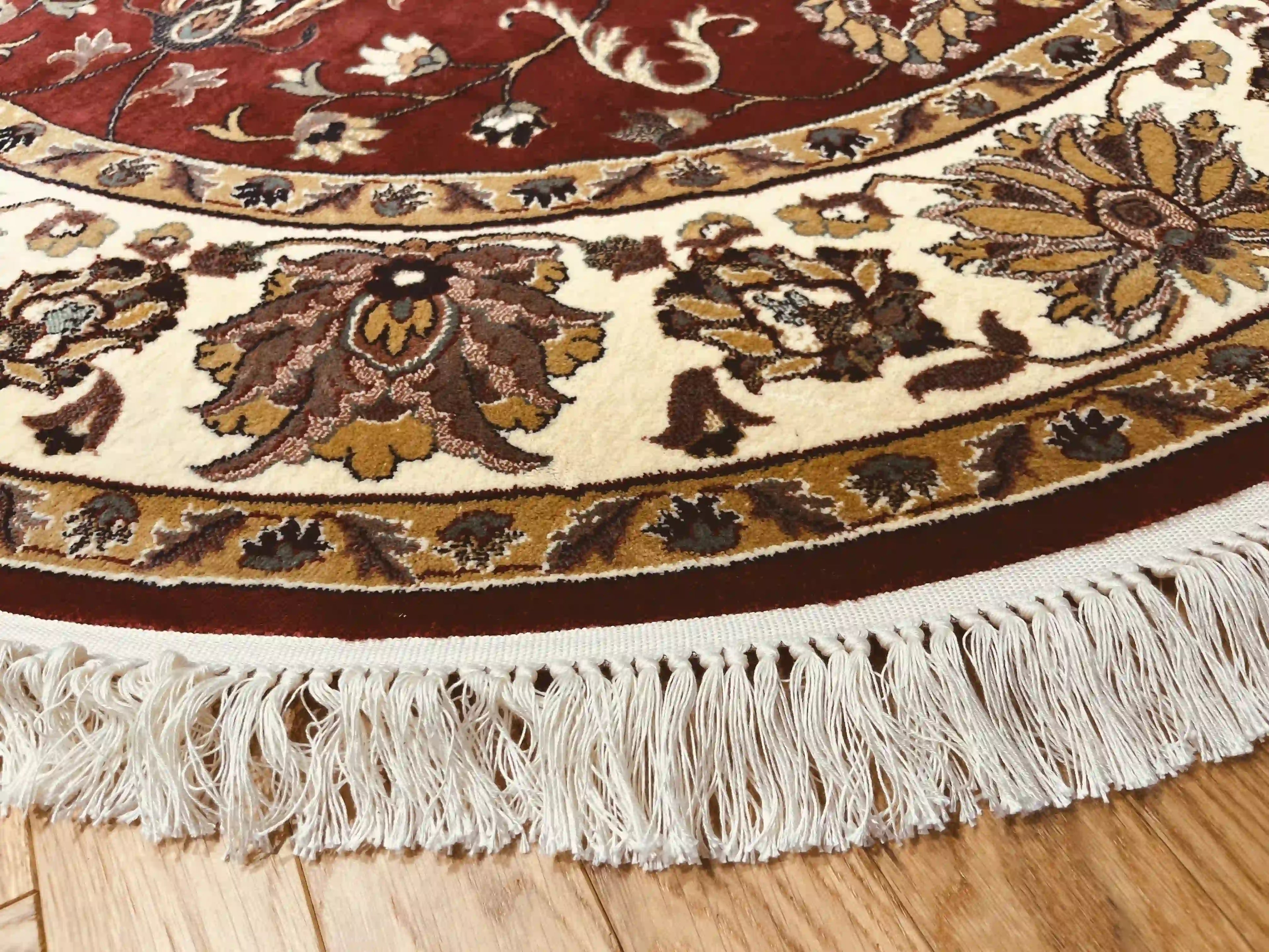 שטיח עגול פרסי משי 232 04 אדום | SILK