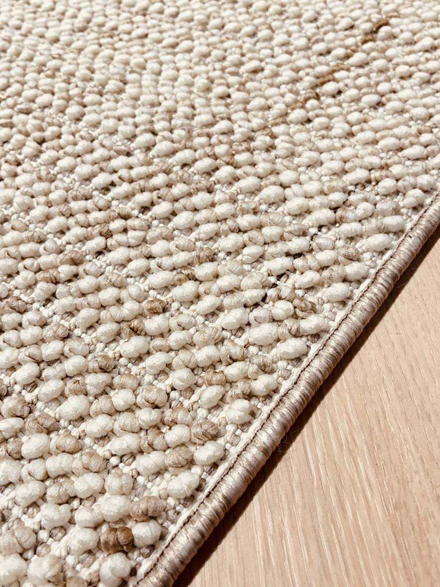 NATURAL loop pile carpet, natural beige/white 284
