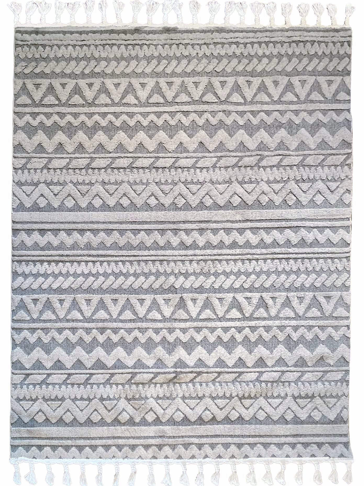 שטיח נורדי סקנדינבי 250 אפור/לבן | NORDIC