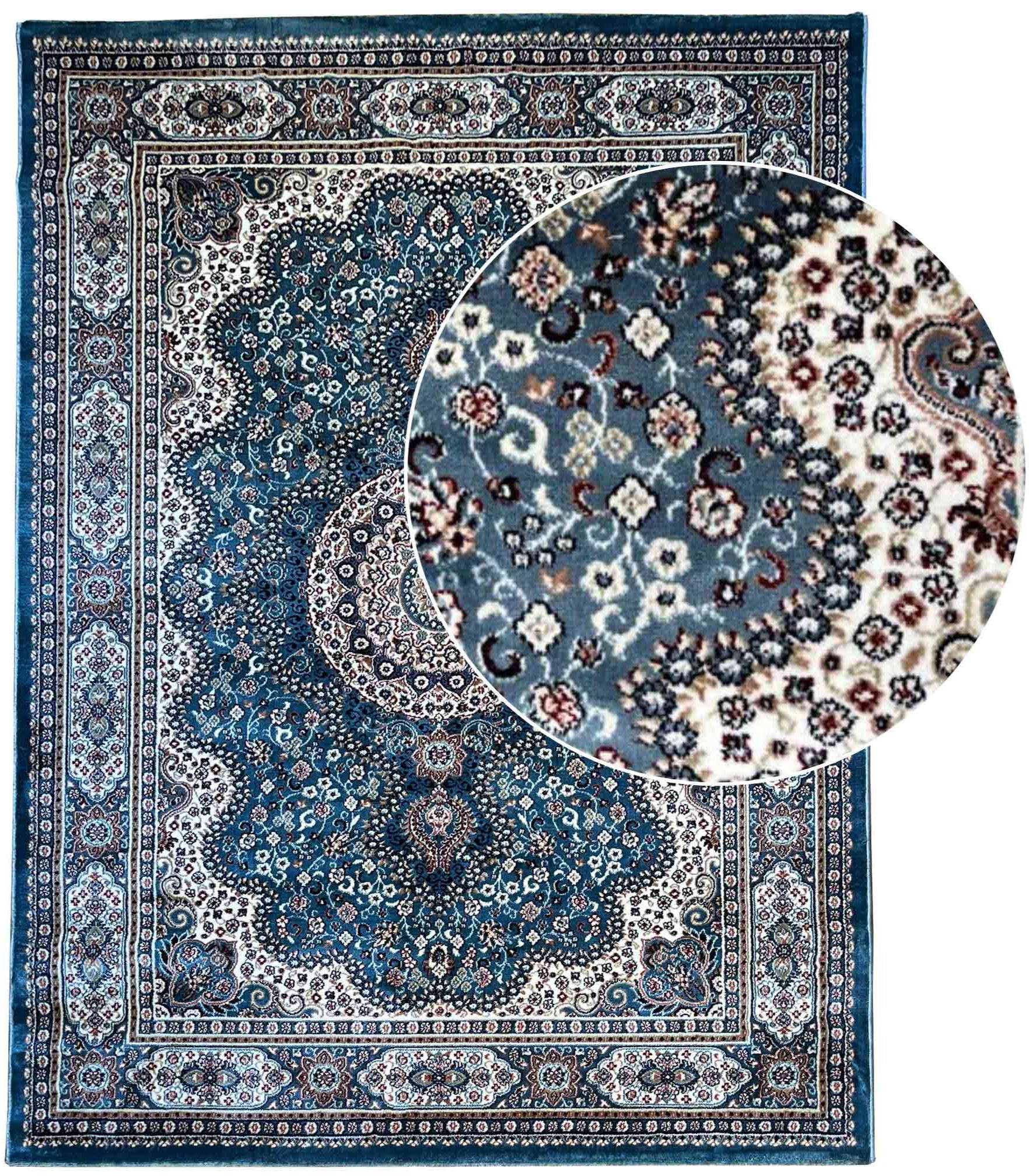 שטיח פלורה תכלת 621 | FLORA