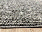 Natural smooth loop pile carpet 310 white/dark grey | CREATION