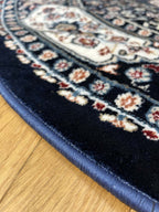 שטיח פלורה עגול 237 כחול כהה | FLORA