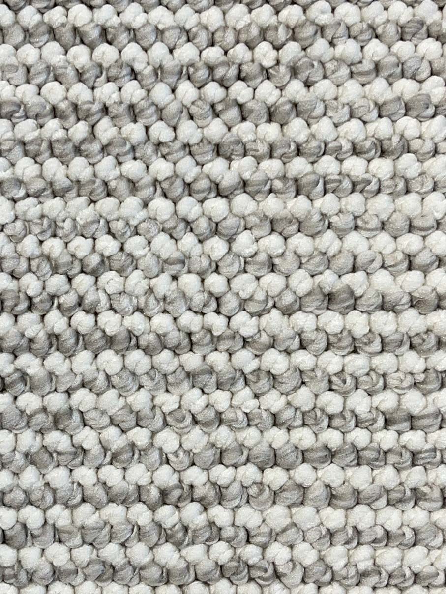 Looped rug 308 white/light gray | CREATION