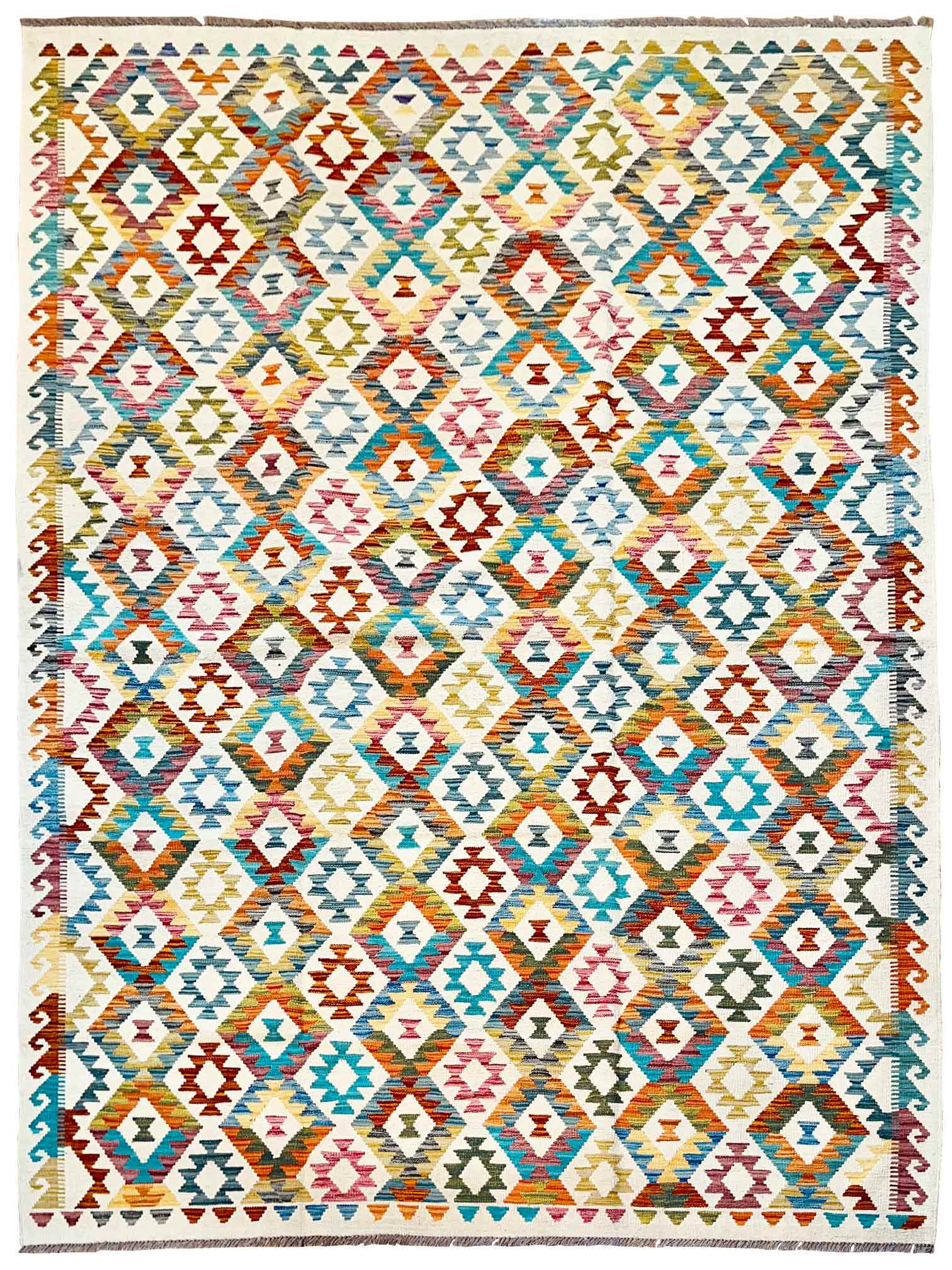 שטיח קילים 670 קרם/צבעוני 296*202 | KILIM