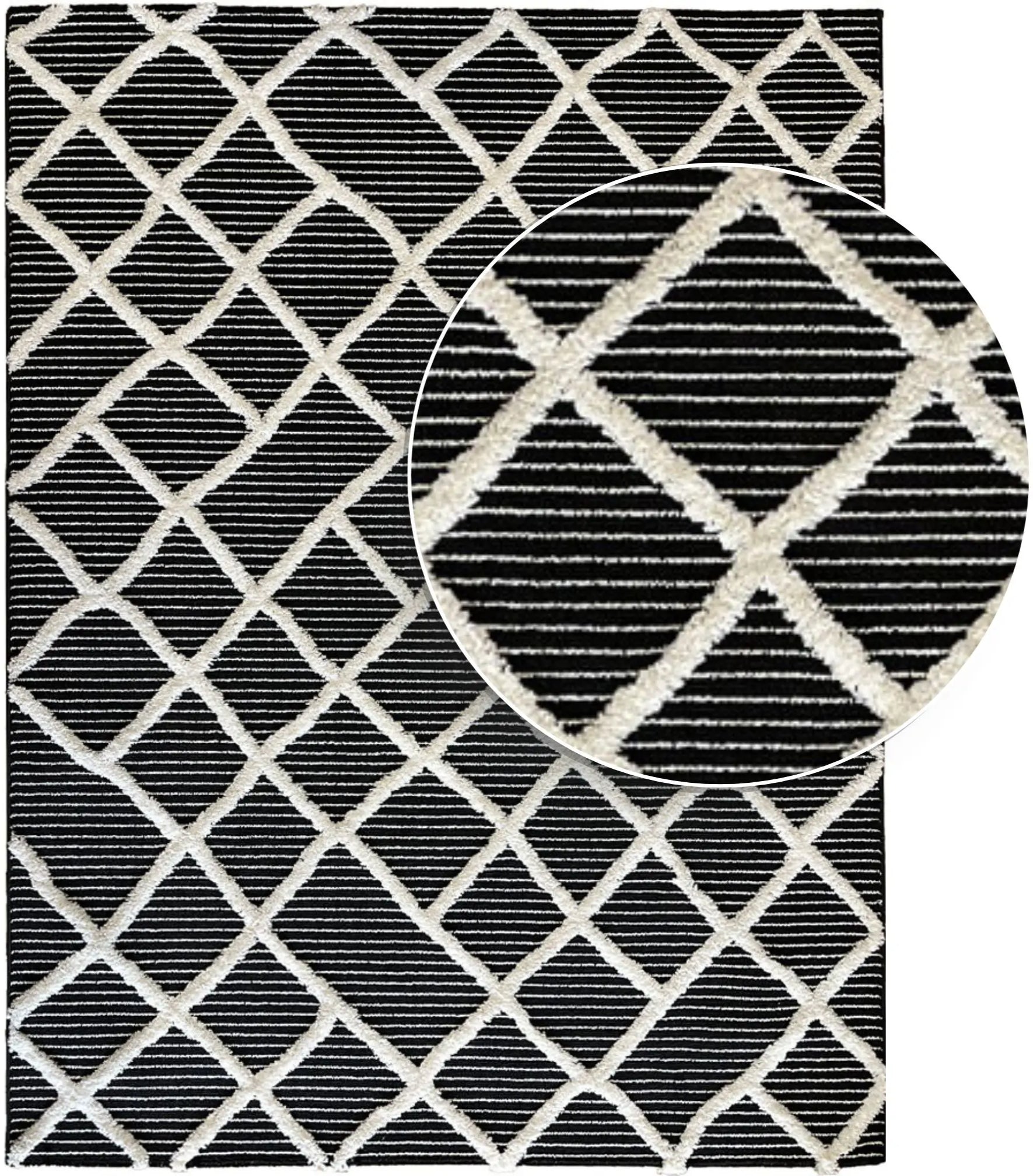 שטיח ורונה שחור/לבן 267