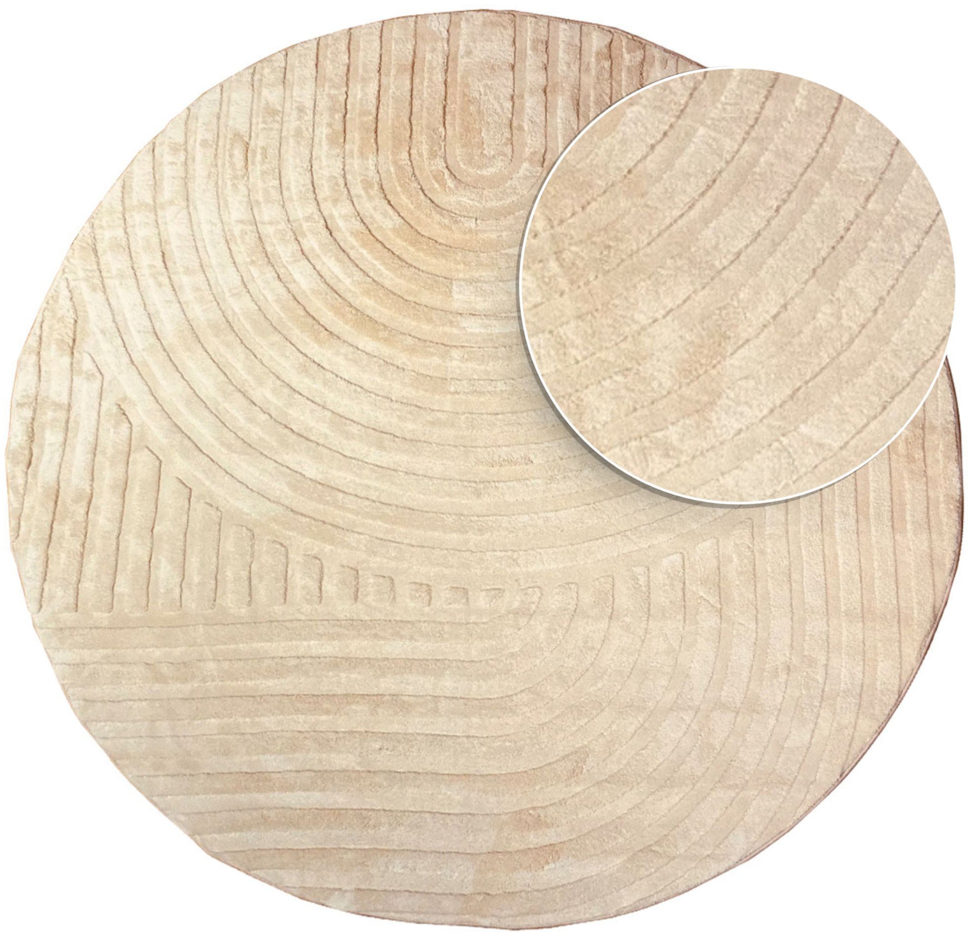 Round Alfi Rug 471 Beige | ALFI