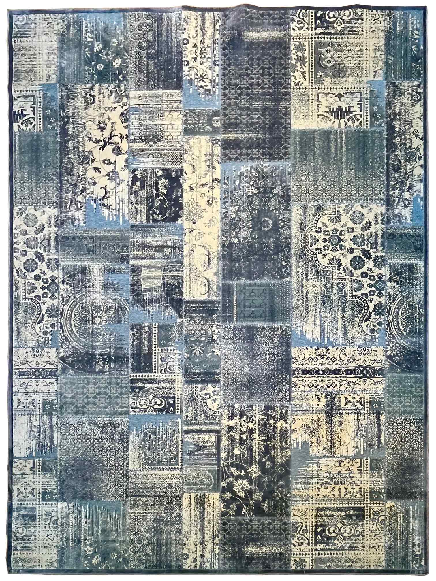 שטיח וינטג' סקיי 444 אפור/תכלת | SKY