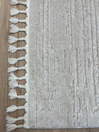 Soft Cream Rug 464 with Fringes | SOFT
