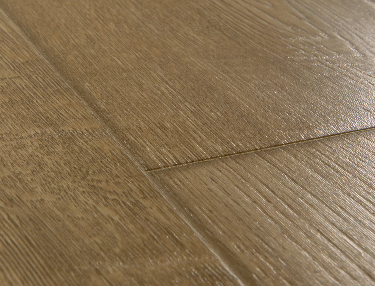 Impressive Laminate Flooring, Grey Brown, Scraped Oak 1850 Quick Step Impressive