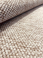 Natural light beige loop pile carpet 315 CREATION
