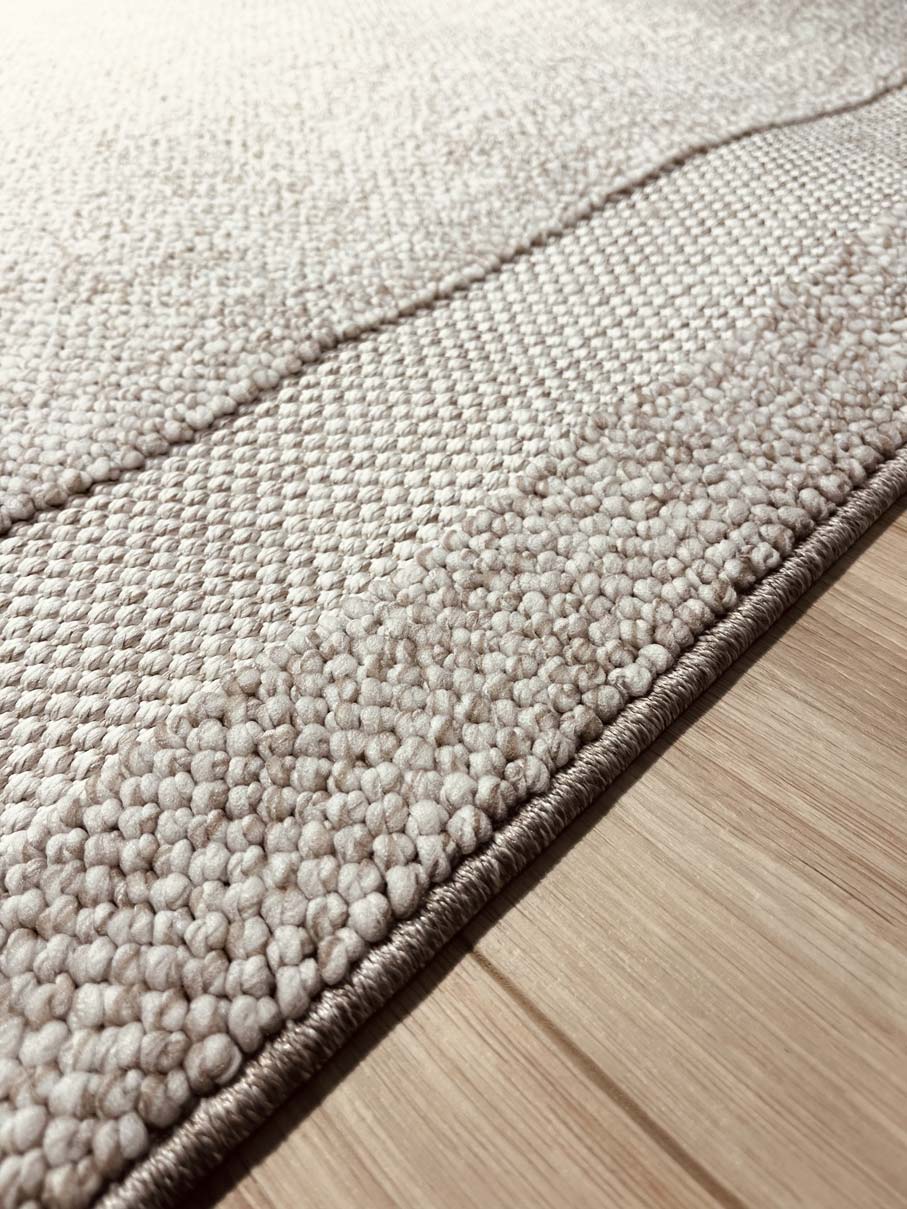 Looped rug frame 341 beige | COZY