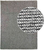 Natural smooth loop pile carpet 310 white/dark grey | CREATION