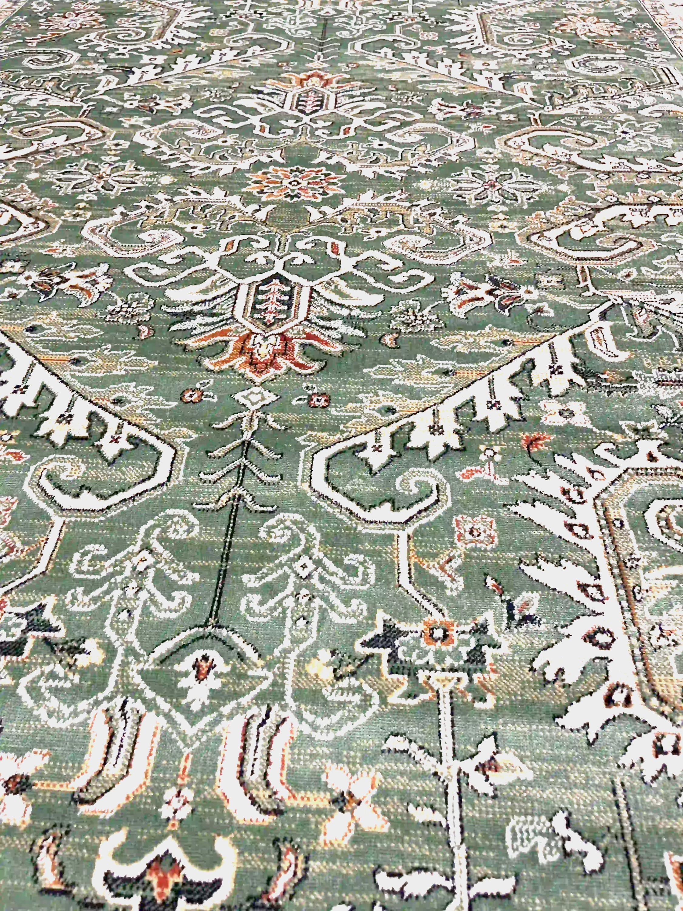 Vintage Silk Carpet 639 05 Green | SILK