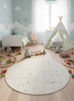 Children's round rug dots 30 01 colorful | KIDS