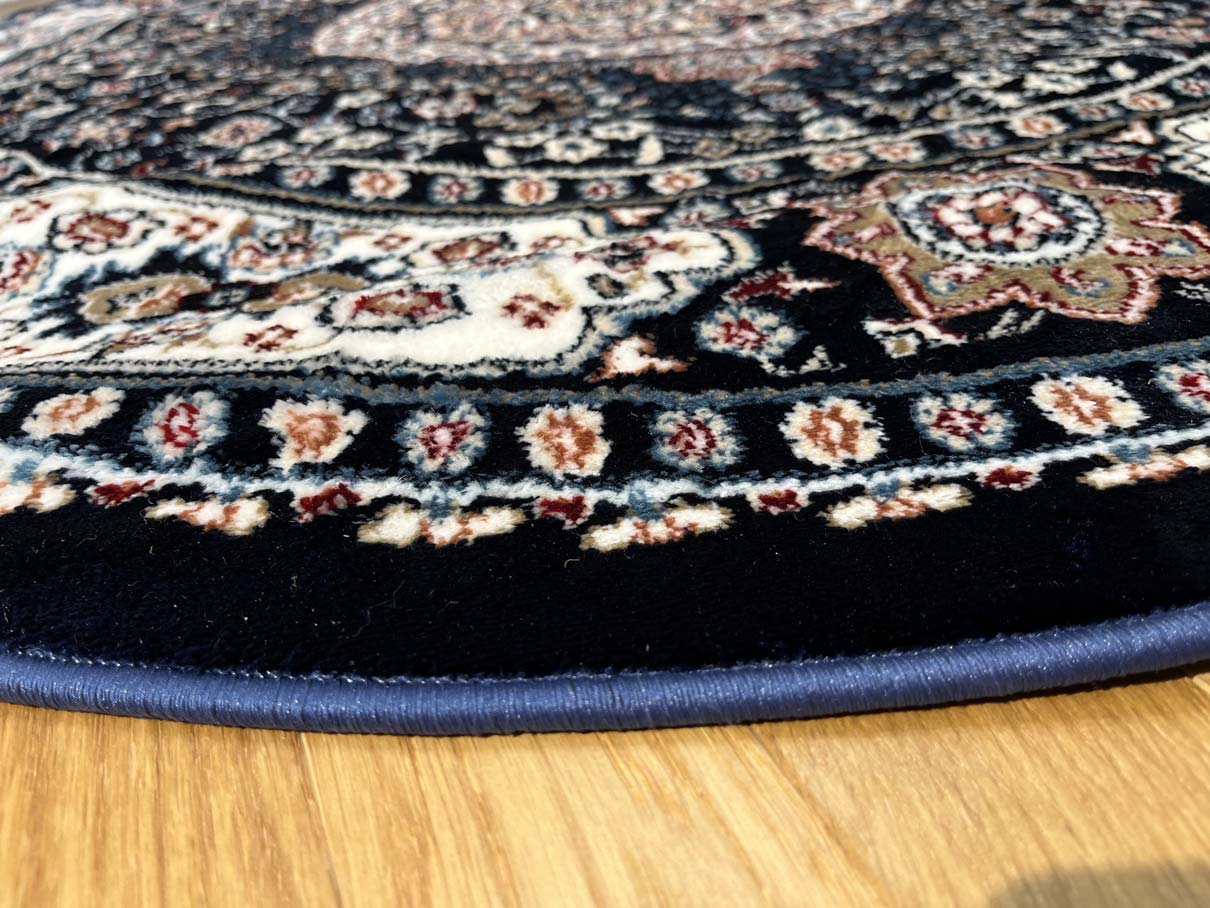 שטיח פלורה עגול 237 כחול כהה | FLORA