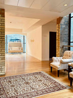 שטיח סילקי קאשן 618 בז' ורוד