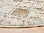 Nordic round rug Serena 317 02 beige | SERENA