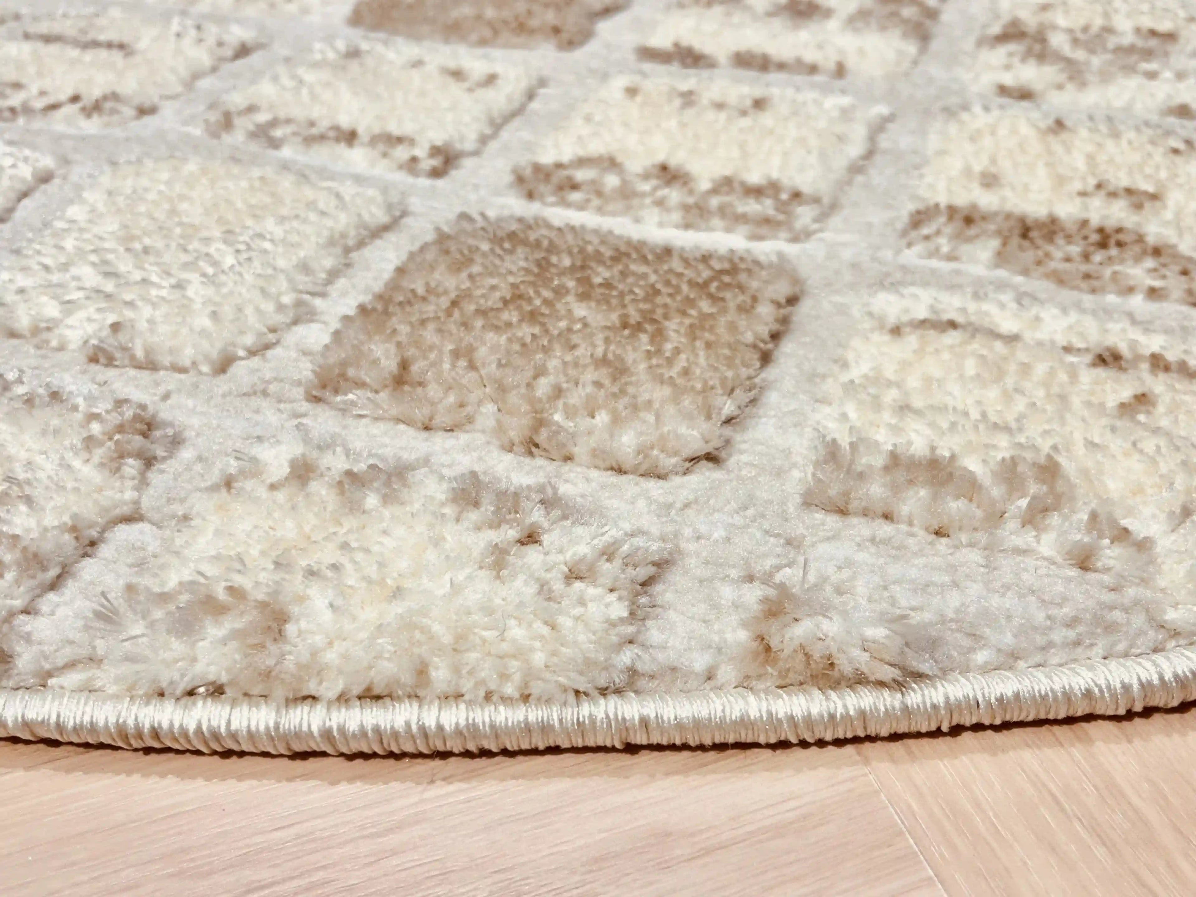 Nordic round rug Serena 317 02 beige | SERENA