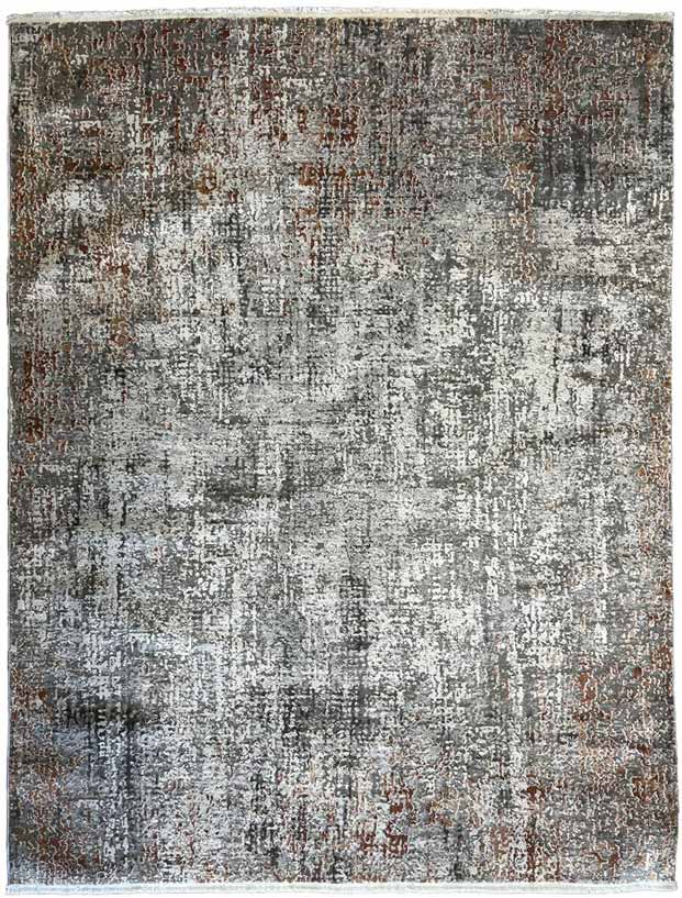 Abstract carpet gray/orange 116