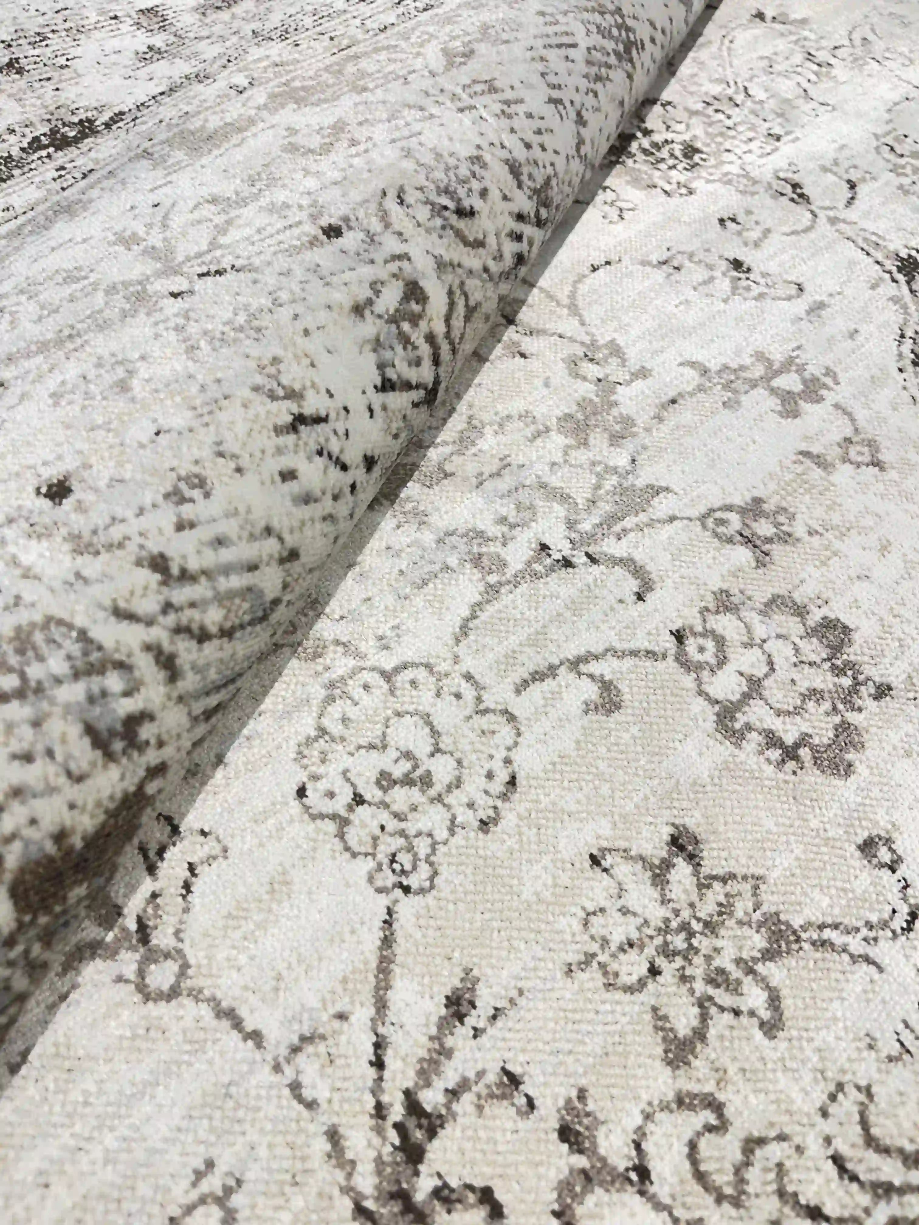 שטיח וינטג' משי 639 06 אפור | SILK