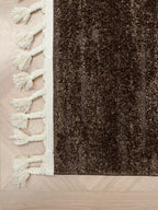 Soft 460 brown carpet with fringes | SOFT