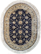 Classic Blue Oval Rug 605