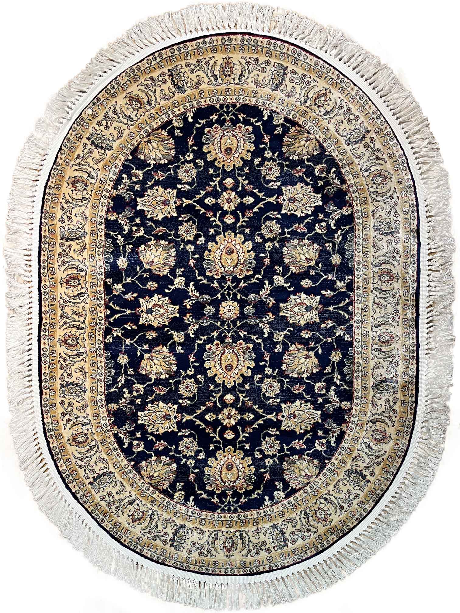 Classic Blue Oval Rug 605
