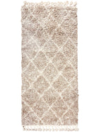 שטיח שאגי ראנר 257 קרם/אפור עם פרנזים