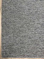 Natural smooth loop pile carpet 310 white/dark grey | CREATION