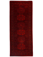 Afghan Runner Rug 551 Red/Black | AFGHAN