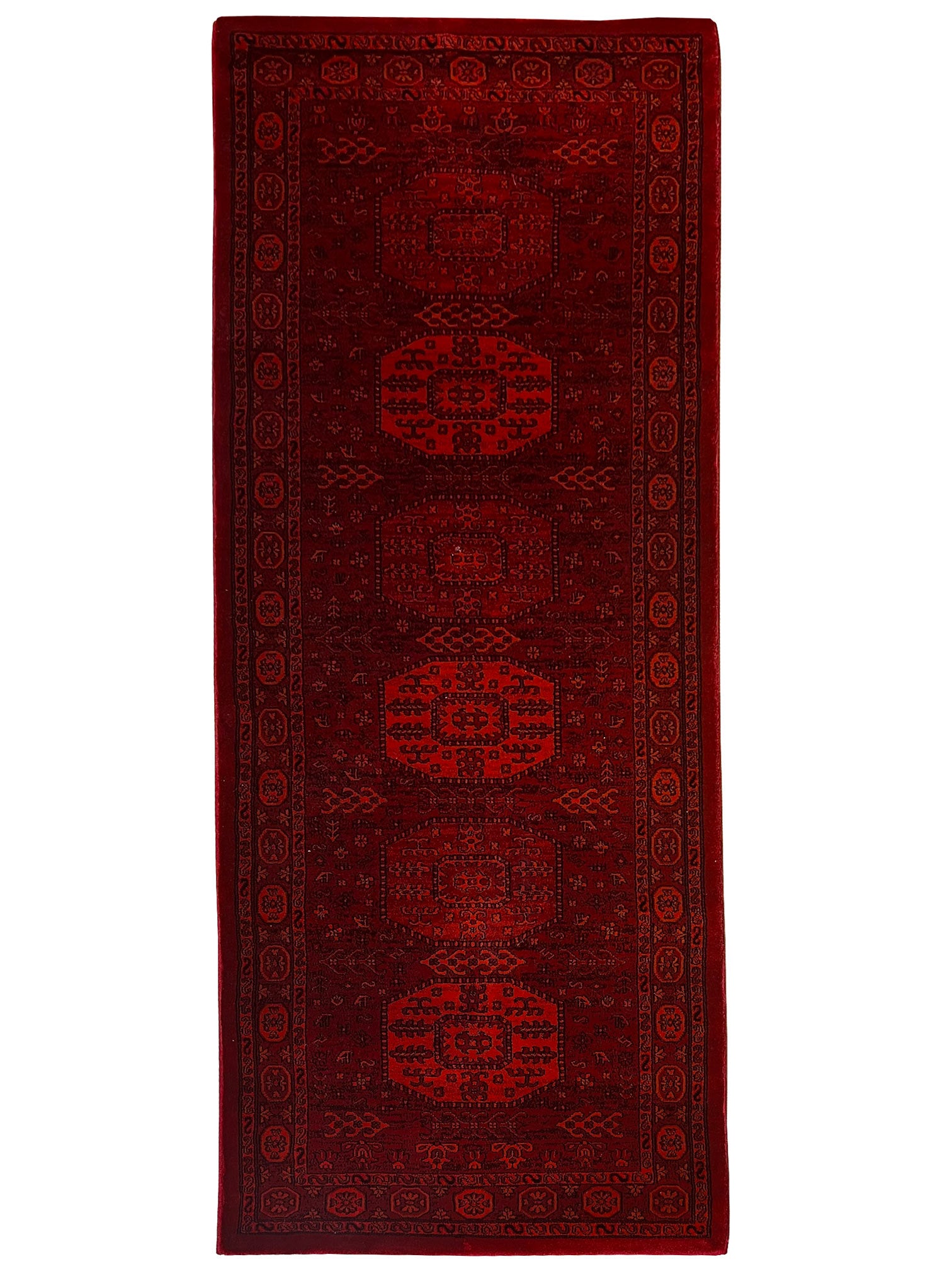 Afghan Runner Rug 551 Red/Black | AFGHAN