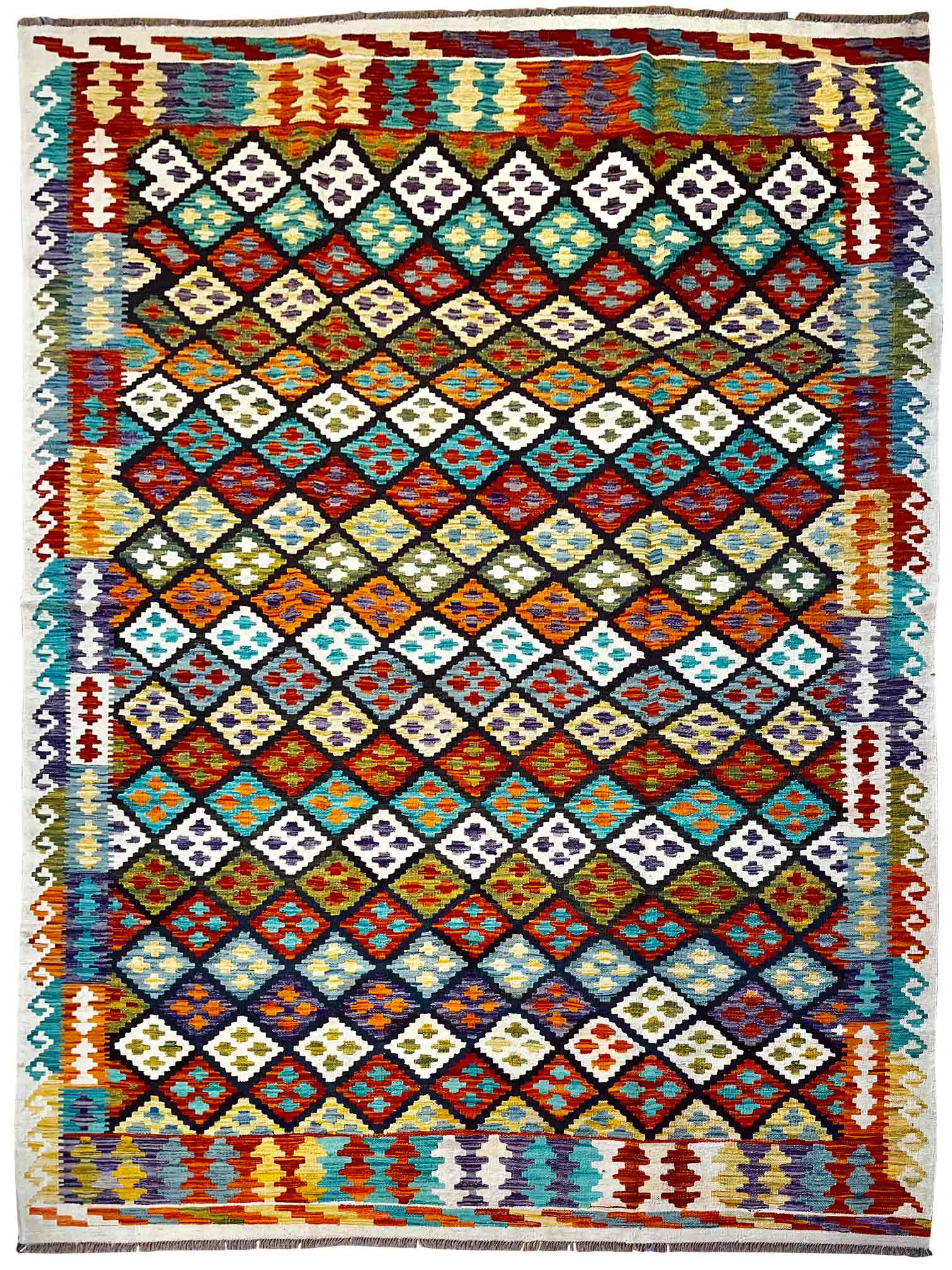 שטיח קילים 674 קרם/צבעוני  298*202 KILIM