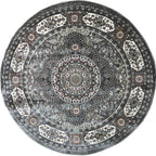 שטיח פלורה עגול 236 אפור | FLORA