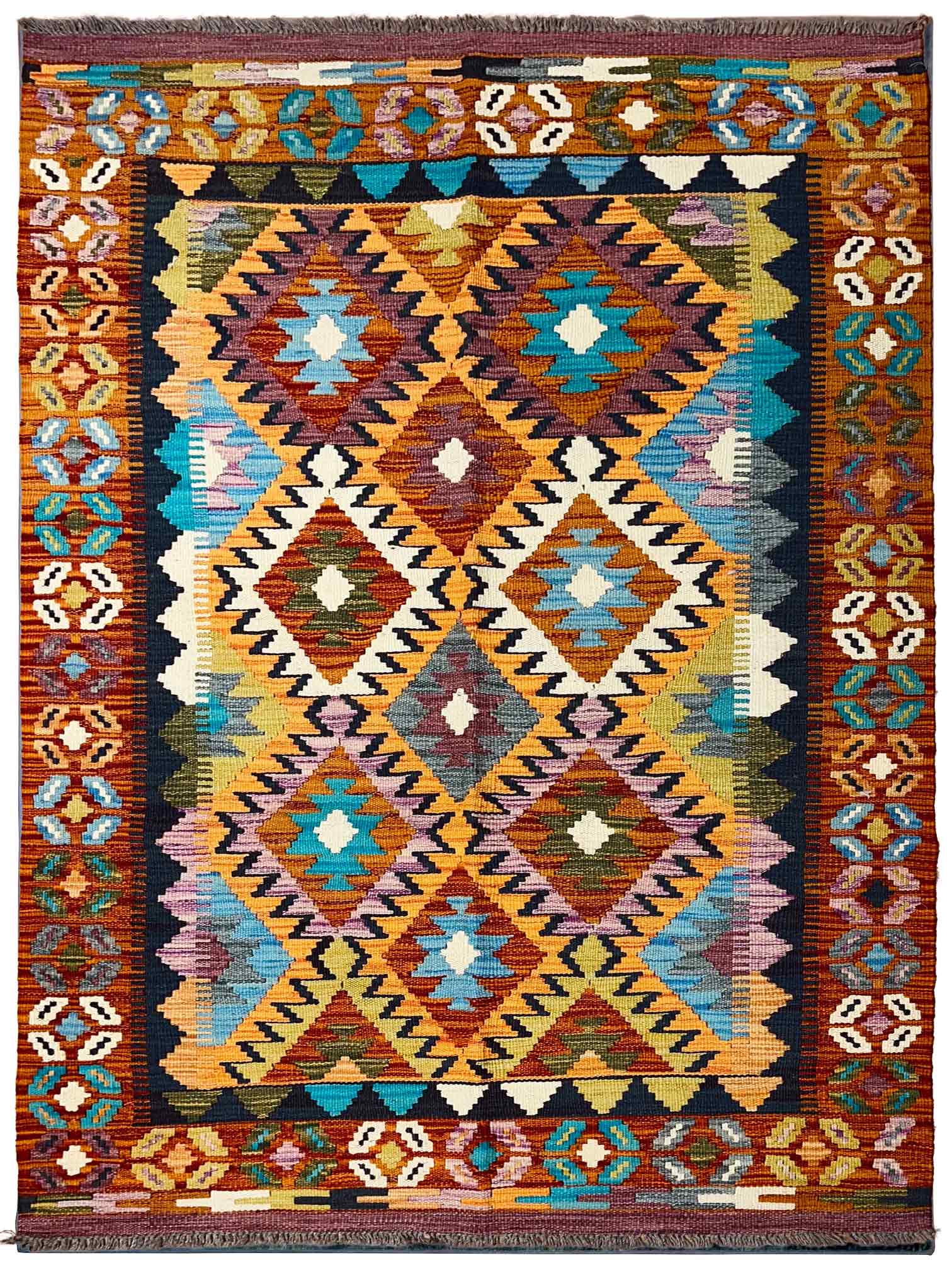 שטיח קילים 663 כתום/צבעוני 177*102 | KILIM