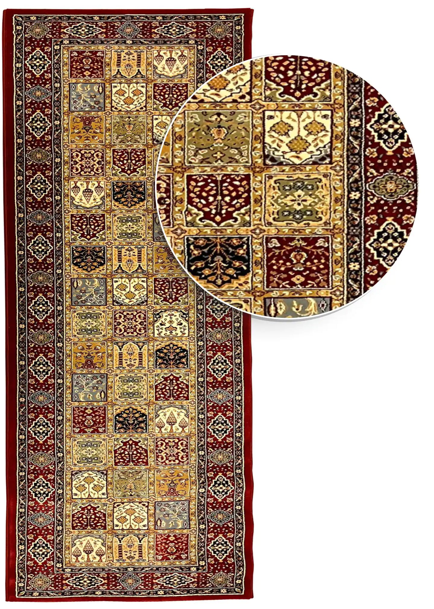 שטיח בחטיאר בלגי ראנר צבעוני/אדום 504