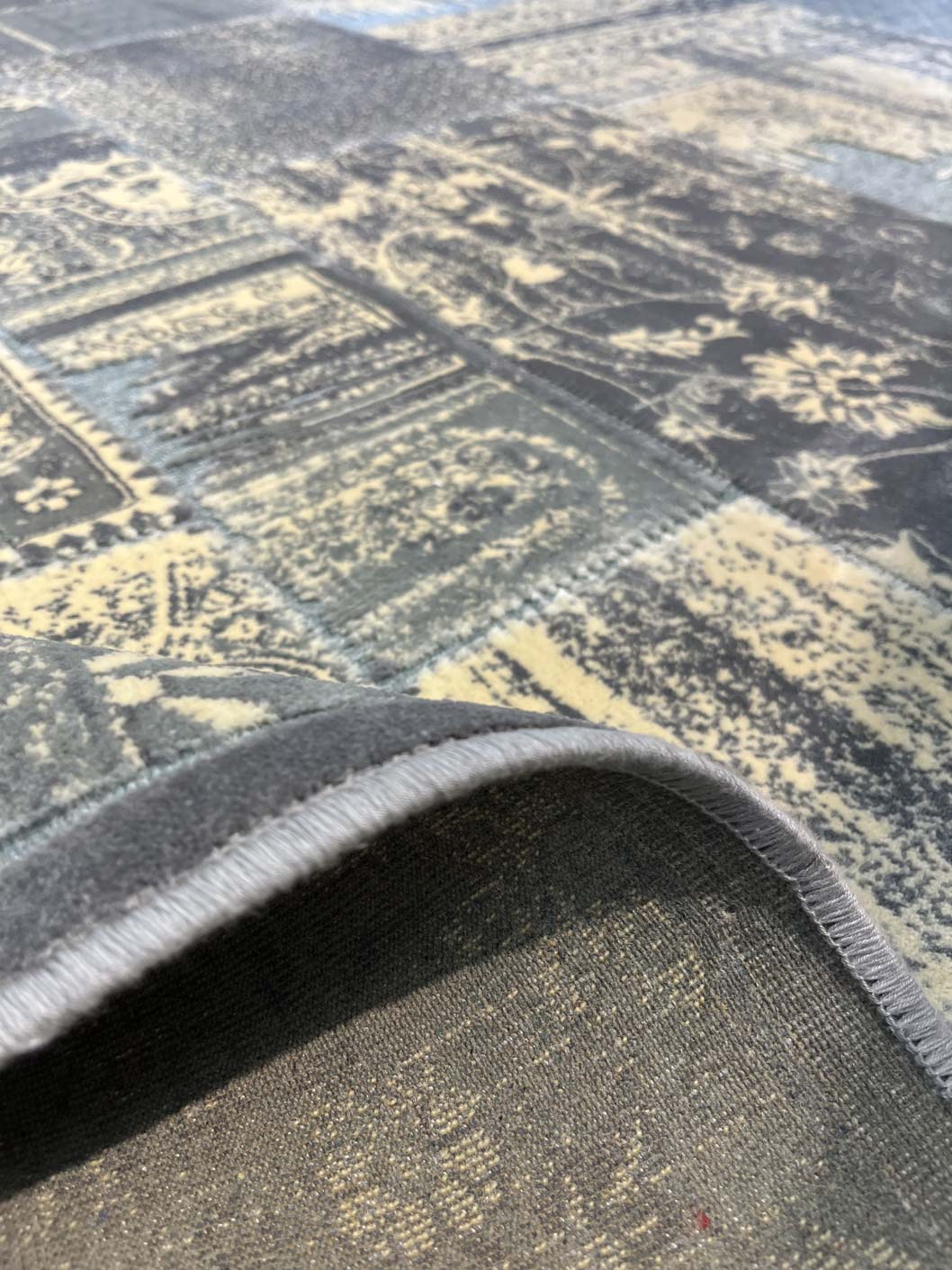 שטיח וינטג' סקיי 444 אפור/תכלת | SKY