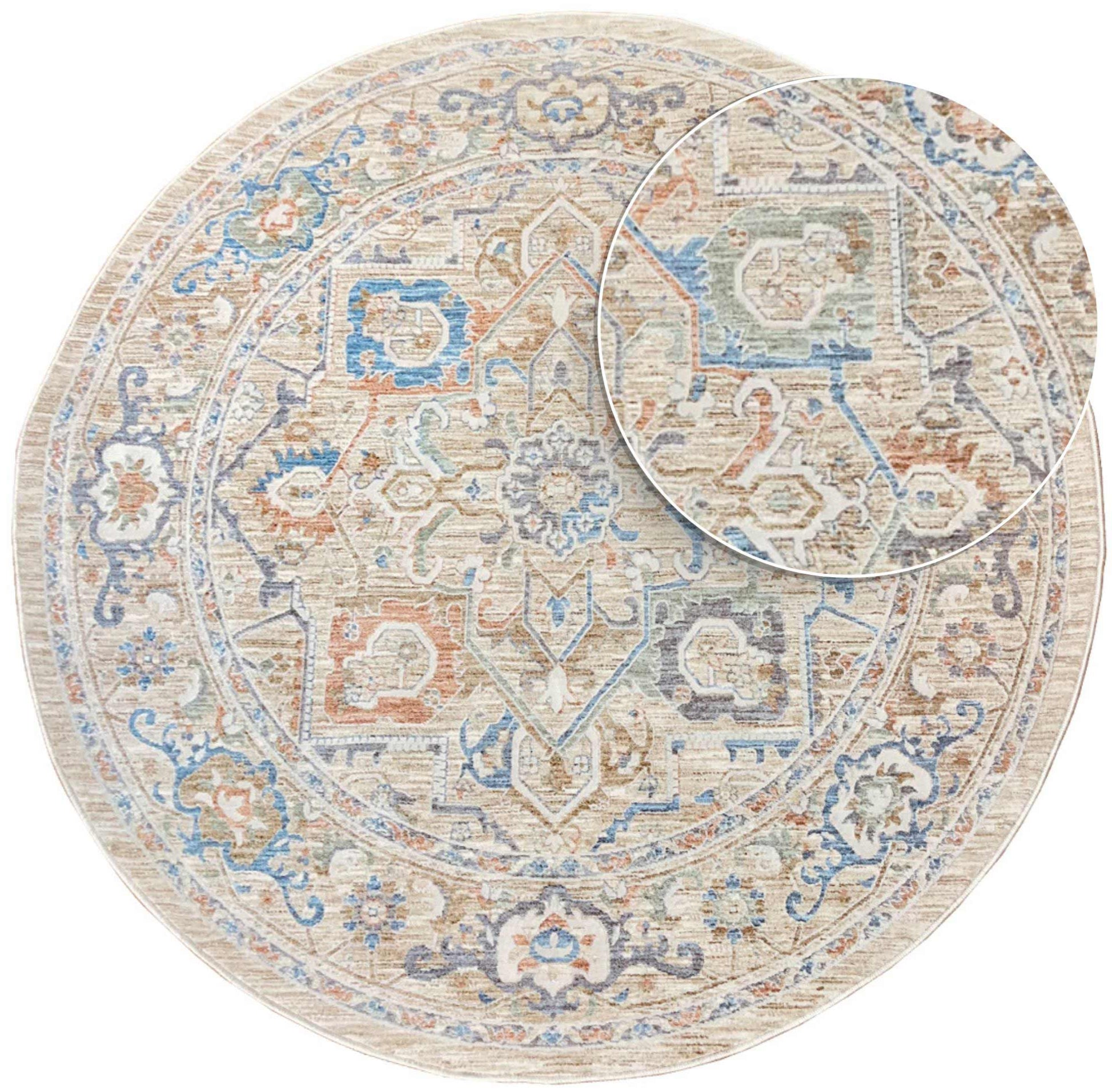 שטיח וינטג' מדלן עגול 401 צבעוני | MADELEINE